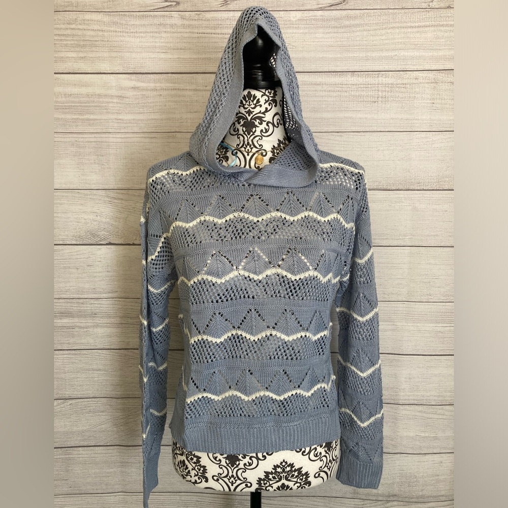 Ultra Flirt | NWT Women’s Crochet Pullover Hoodie Sweater